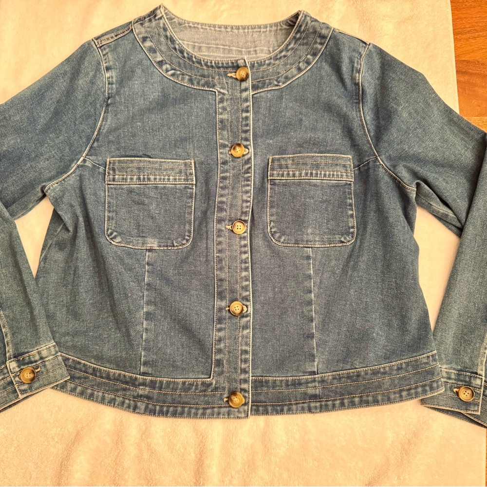 Kut from the Kloth Light Blue Denim Jean Jacket